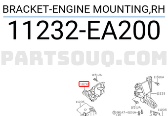 Nissan 11232EA200 BRACKET-ENGINE MOUNTING,RH