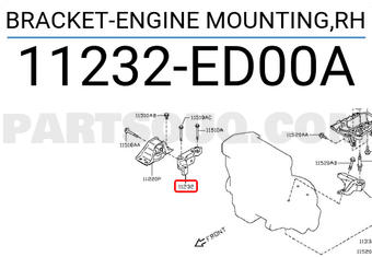 Nissan 11232ED00A BRACKET-ENGINE MOUNTING,RH