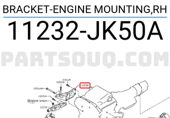 Nissan 11232JK50A BRACKET-ENGINE MOUNTING,RH