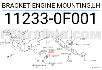 Nissan 112330F001 BRACKET-ENGINE MOUNTING,LH