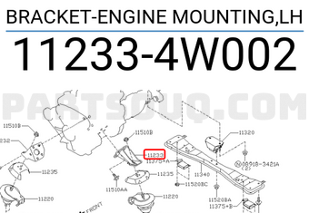 Nissan 112334W002 BRACKET-ENGINE MOUNTING,LH