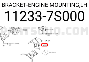 Nissan 112337S000 BRACKET-ENGINE MOUNTING,LH