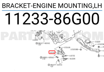 Nissan 1123386G00 BRACKET-ENGINE MOUNTING,LH