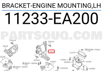 Nissan 11233EA200 BRACKET-ENGINE MOUNTING,LH
