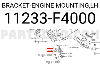 Nissan 11233F4000 BRACKET-ENGINE MOUNTING,LH