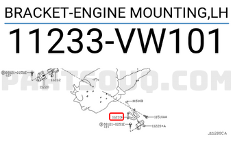 Nissan 11233VW101 BRACKET-ENGINE MOUNTING,LH