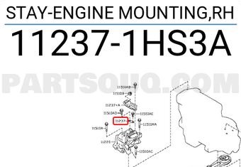 Nissan 112371HS3A STAY-ENGINE MOUNTING,RH
