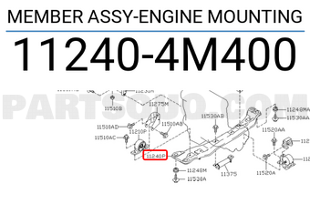 Nissan 112404M400 MEMBER ASSY-ENGINE MOUNTING