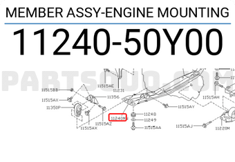 Nissan 1124050Y00 MEMBER ASSY-ENGINE MOUNTING
