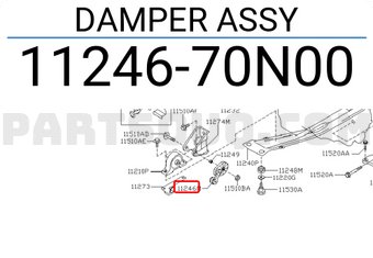 Nissan 1124670N00 DAMPER ASSY