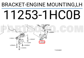 Nissan 112531HC0B BRACKET-ENGINE MOUNTING,LH
