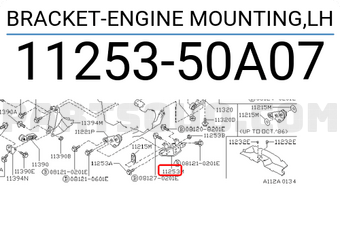 Nissan 1125350A07 BRACKET-ENGINE MOUNTING,LH