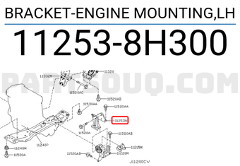 Nissan 112538H300 BRACKET-ENGINE MOUNTING,LH