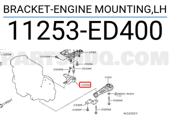 Nissan 11253ED400 BRACKET-ENGINE MOUNTING,LH