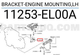 Nissan 11253EL00A BRACKET-ENGINE MOUNTING,LH