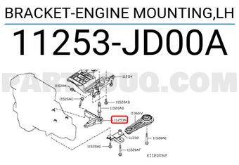 Nissan 11253JD00A BRACKET-ENGINE MOUNTING,LH