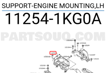 Nissan 112541KG0A SUPPORT-ENGINE MOUNTING,LH