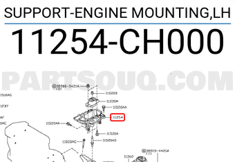 Nissan 11254CH000 SUPPORT-ENGINE MOUNTING,LH