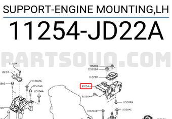 Nissan 11254JD22A SUPPORT-ENGINE MOUNTING,LH