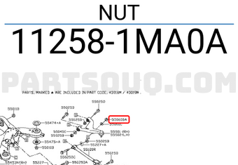 Nissan 112581MA0A NUT