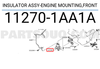 Nissan 112701AA1A INSULATOR ASSY-ENGINE MOUNTING,FRONT