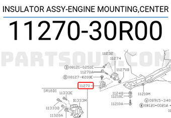 Nissan 1127030R00 INSULATOR ASSY-ENGINE MOUNTING,CENTER