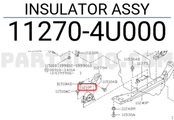Nissan 112704U000 INSULATOR ASSY