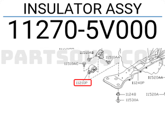 Nissan 112705V000 INSULATOR ASSY