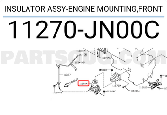 Nissan 11270JN00C INSULATOR ASSY-ENGINE MOUNTING,FRONT