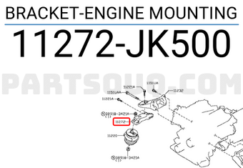 Nissan 11272JK500 BRACKET-ENGINE MOUNTING