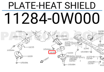 Nissan 112840W000 PLATE-HEAT SHIELD