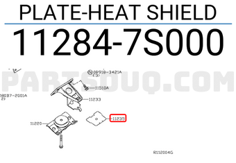 Nissan 112847S000 PLATE-HEAT SHIELD