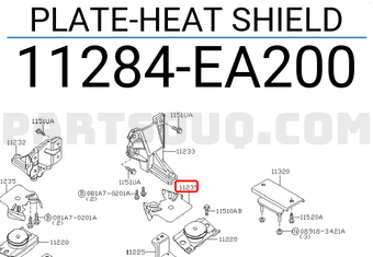 Nissan 11284EA200 PLATE-HEAT SHIELD