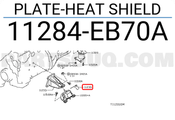 Nissan 11284EB70A PLATE-HEAT SHIELD