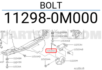 Nissan 112980M000 BOLT