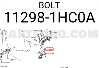Nissan 112981HC0A BOLT