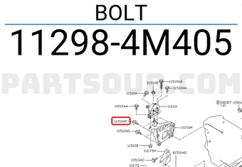 Nissan 112984M405 BOLT