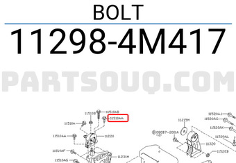 Nissan 112984M417 BOLT