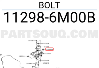 Nissan 112986M00B BOLT