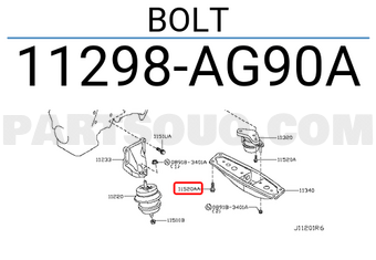 Nissan 11298AG90A BOLT