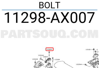 Nissan 11298AX007 BOLT