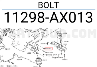Nissan 11298AX013 BOLT