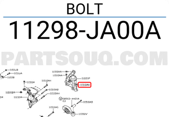 Nissan 11298JA00A BOLT