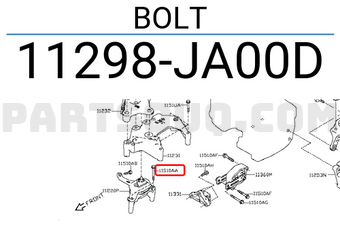 Nissan 11298JA00D BOLT