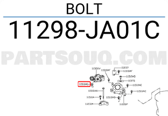 Nissan 11298JA01C BOLT