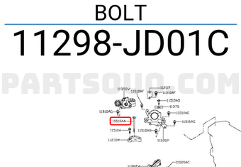 Nissan 11298JD01C BOLT
