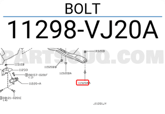 Nissan 11298VJ20A BOLT