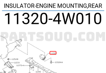 Nissan 113204W010 INSULATOR-ENGINE MOUNTING,REAR