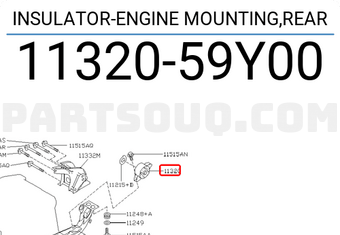Nissan 1132059Y00 INSULATOR-ENGINE MOUNTING,REAR