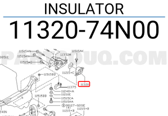 Nissan 1132074N00 INSULATOR